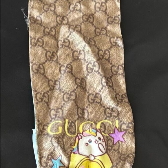 GUCCI Scarf Neck Bow headband Banana Cat Rainbow scarf Celeste Bandeau accessory - Picture 9 of 10